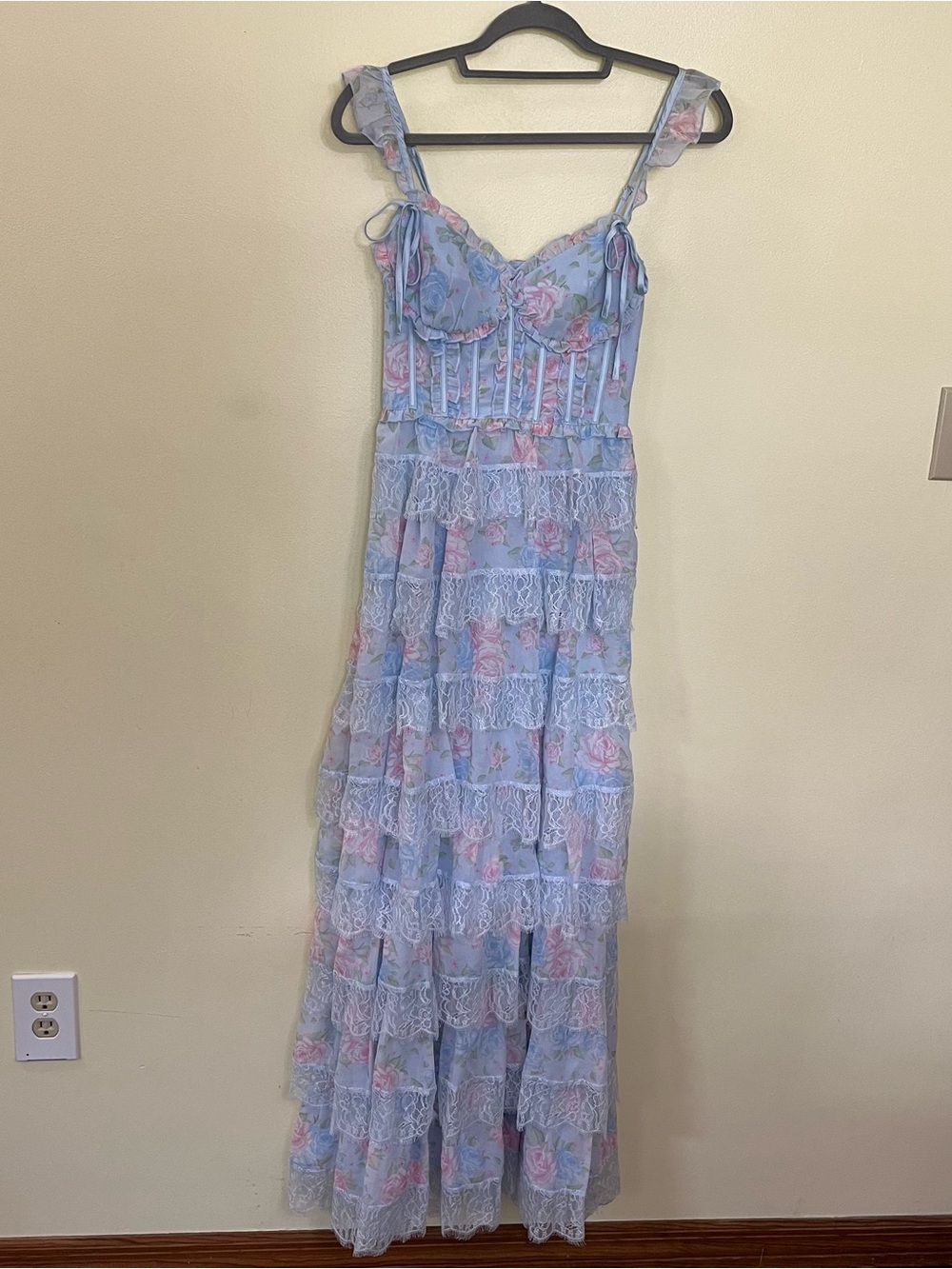 NEW NEW Altar’d State Blue and Pink Rhiannon Floral Maxi Dress Size XS, S, & L - Picture 14 of 16
